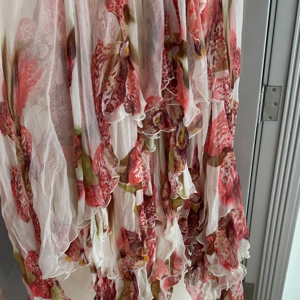 Roberto Cavalli Gorgeous Orchid Floral Sleeveless Gown NEW - Picture 5 of 15